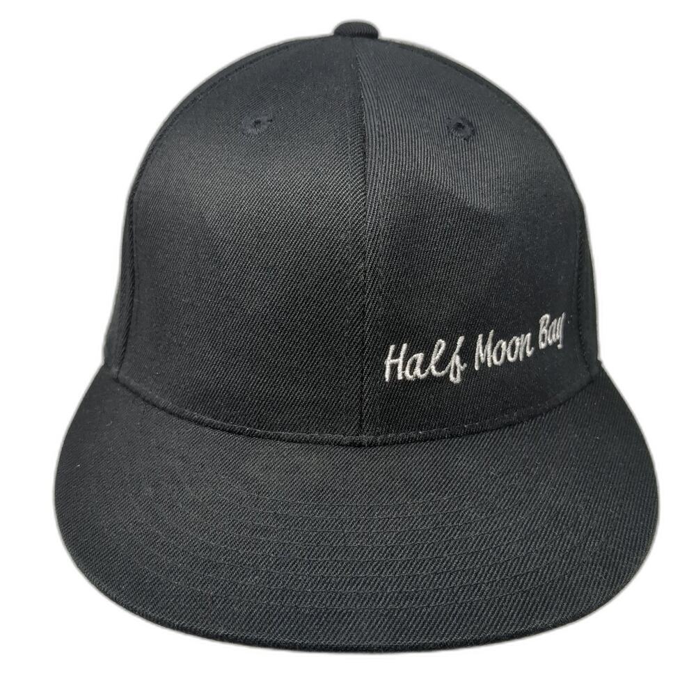 Half Moon Bay Fitted Baseball Cap Black 7 5/8 Embroidered Outdoor 210 Fitted
